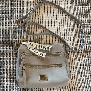 Dooney & Bourke Peyton Tailgate Kentucky Wildcats UK Silver Crossbody Bag